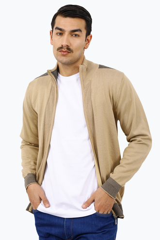 ژاکت بافت مردانه زیپدار - 