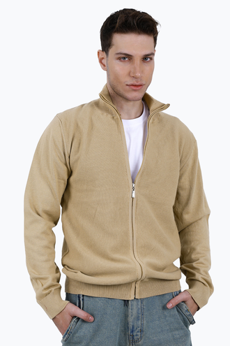 ژاکت بافت مردانه زیپدار - 