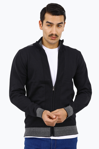 ژاکت بافت مردانه زیپدار - 