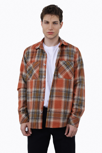 پیراهن پشمی مردانه دو جیب - 