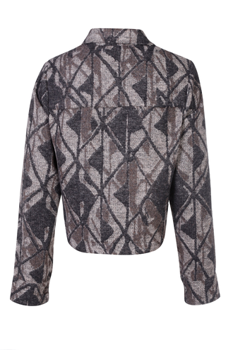 کت پشمی زنانه مدل کراپ - 