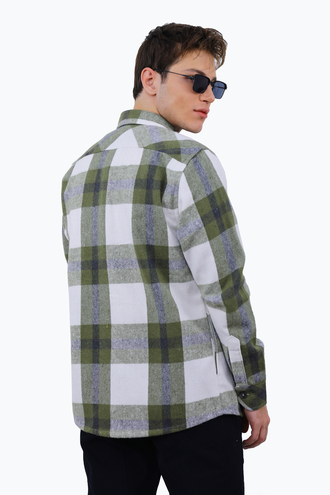 پیراهن پشمی مردانه دو جیب - 