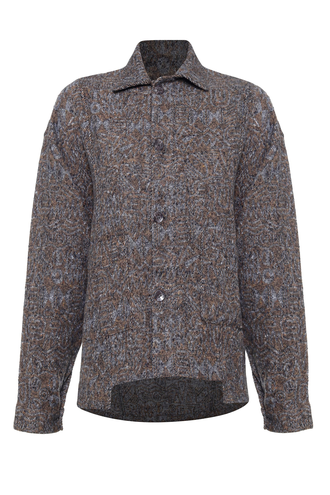 کت کراپ پشمی زنانه جلو دکمه دار - 