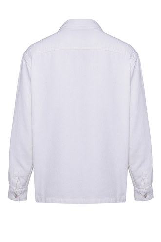 پیراهن کتان مردانه رنگ سفید - 