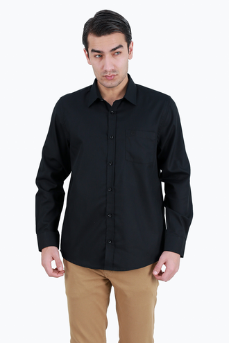 پیراهن آستین بلند مردانه رنگ مشکی - 