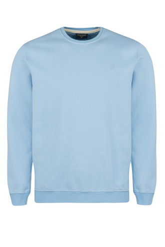 سویشرت دورس مردانه یقه کشبافت رنگ آبی - 