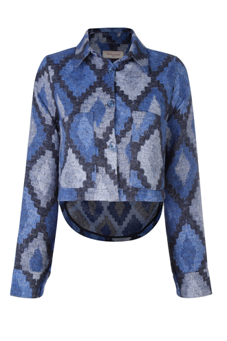 کت پشمی زنانه مدل کراپ - 