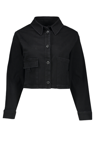 کت کراپ پاییزه زنانه کتان - 