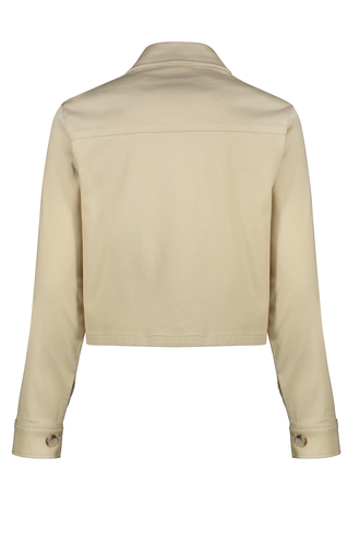 کت کراپ پاییزه زنانه کتان - 