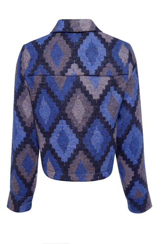 کت پشمی زنانه مدل کراپ - 