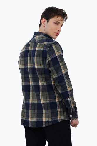 پیراهن پشمی مردانه دو جیب - 