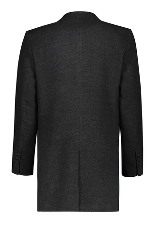 پالتو فوتر مردانه کلاسیک رنگ ذغالی - 