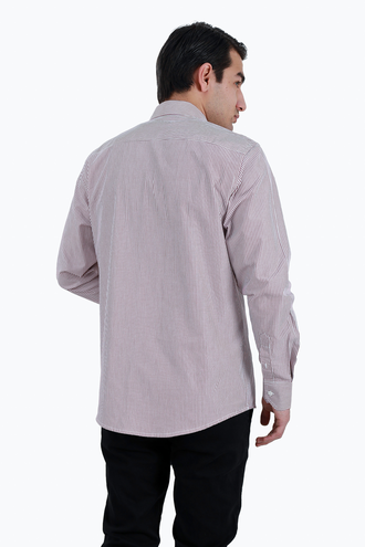 پیراهن آستین بلند نخی مردانه - 