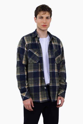 پیراهن پشمی مردانه دو جیب - 