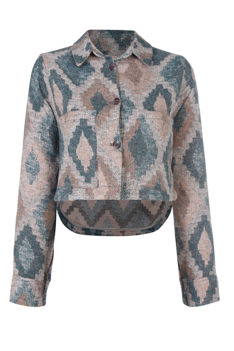 کت پشمی زنانه مدل کراپ - 