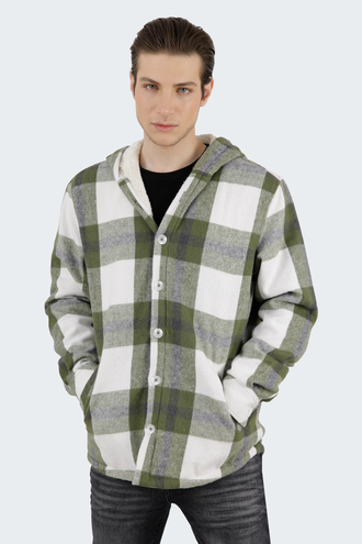 کاپشن کلاهدار مردانه پشمی - 