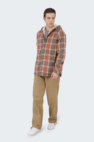 کاپشن کلاهدار مردانه پشمی - 