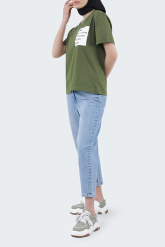 تیشرت طرح دار زنانه - 