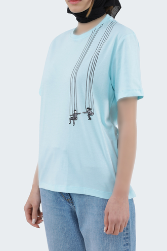 تیشرت طرح دار زنانه - 