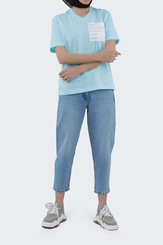 تیشرت طرح دار زنانه - 