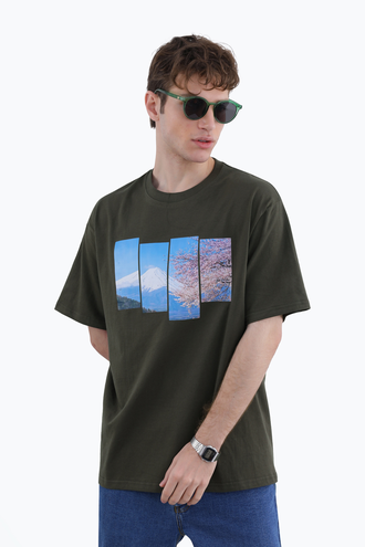 تیشرت طرح دار مردانه - 