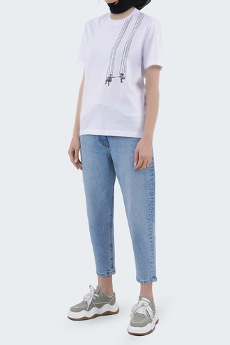 تیشرت طرح دار زنانه - 