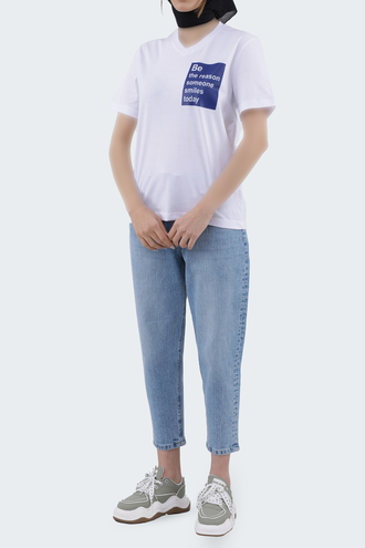 تیشرت طرح دار زنانه - 