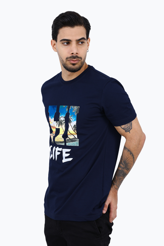 تیشرت طرح دار مردانه - 