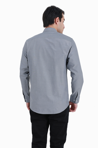 پیراهن آستین بلند نخی مردانه - 