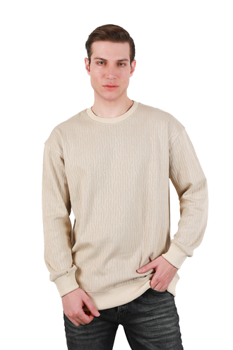 تیشرت آستین بلند یقه گرد مردانه - 