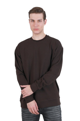 تیشرت آستین بلند مردانه یقه گرد - 