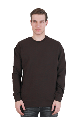 تیشرت آستین بلند مردانه یقه گرد - 