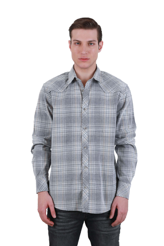 پیراهن آستین بلند کلاسیک مردانه - 