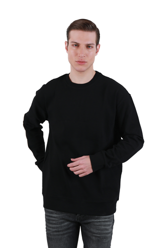 تیشرت آستین بلند مردانه یقه گرد - 