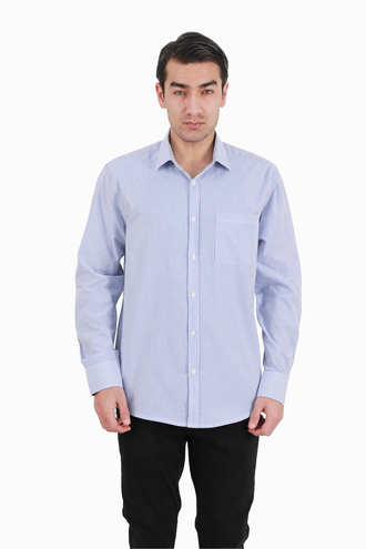 پیراهن آستین بلند نخی مردانه - 