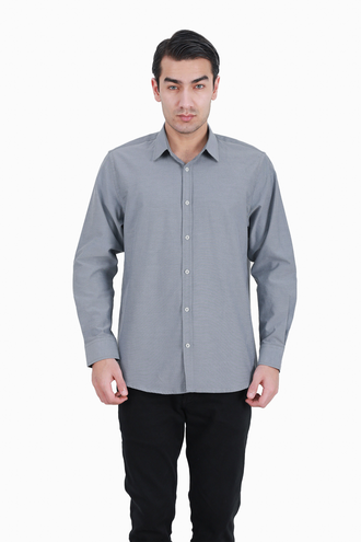 پیراهن آستین بلند نخی مردانه - 