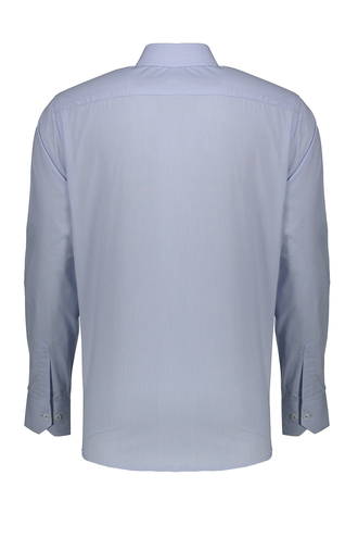 پیراهن آستین بلند نخی مردانه تک جیب - 