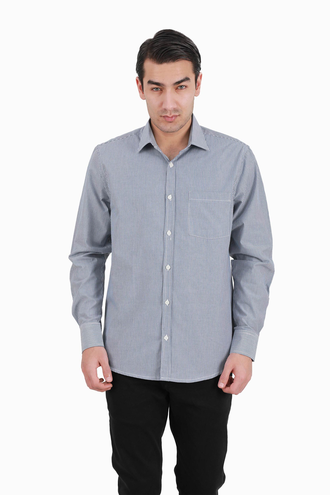 پیراهن آستین بلند نخی مردانه - 