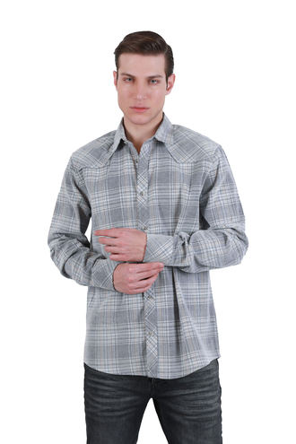 پیراهن آستین بلند کلاسیک مردانه - 