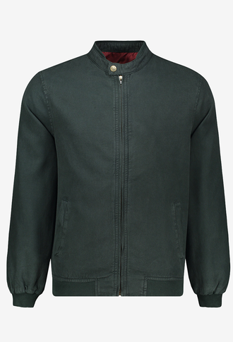 کاپشن یقه فرنچ کتان مردانه - 