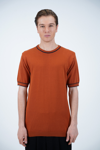 بافت یقه گرد مردانه   - 