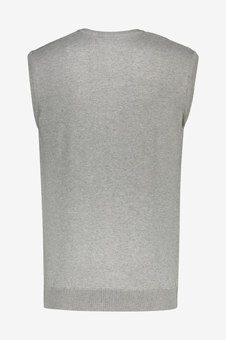 ژیله بافت بدون آستین یقه هفت ساده مردانه - 