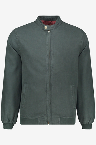 کاپشن یقه فرنچ کتان مردانه - 