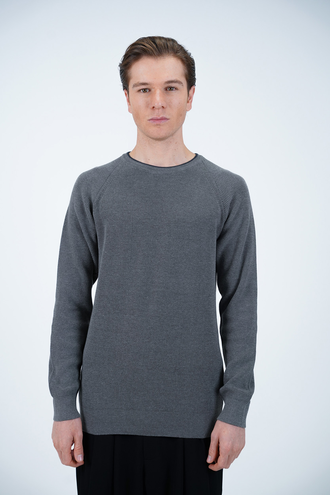 بافت یقه گرد مردانه  - 