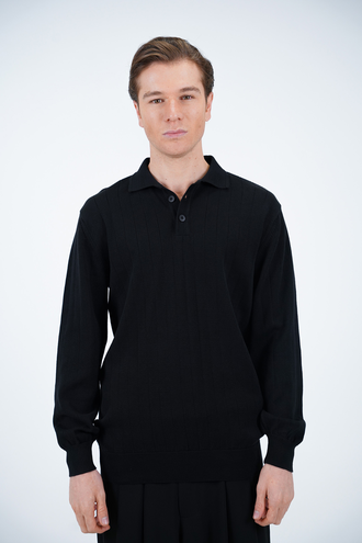 بافت یقه برگردان مردانه - 