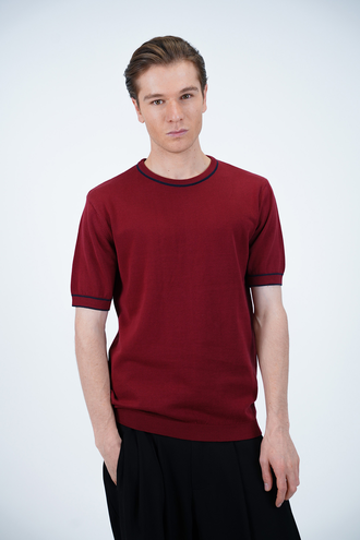 بافت یقه گرد مردانه   - 