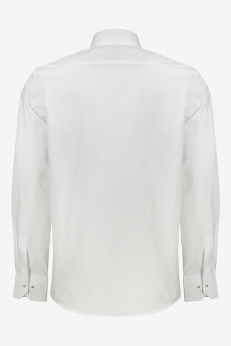 پیراهن یقه برگردان آستین بلند نخی مردانه - 