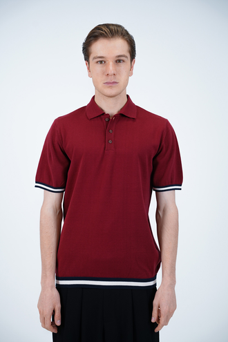 تیشرت بافت یقه دار مردانه - 