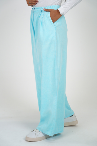 شلوار کتان زنانه مدل فول بگی - 