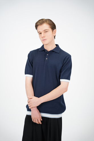 تیشرت بافت یقه دار مردانه - 